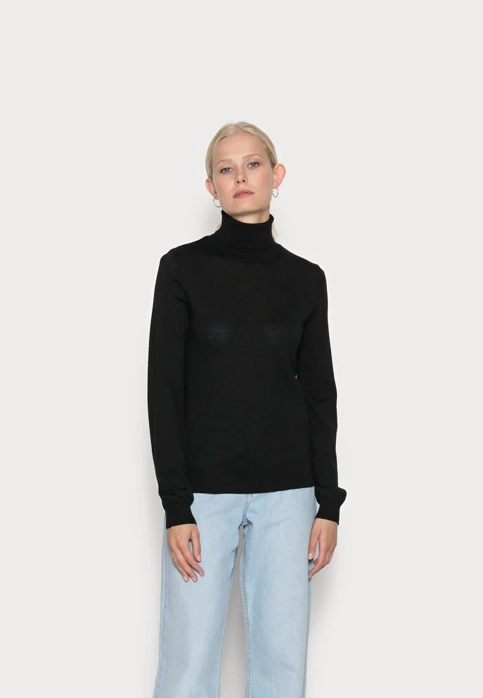 Pulls De Golf ANNA FIELD Anna Field Merino Wool Turtleneck Noir Femme | WRK-0570813